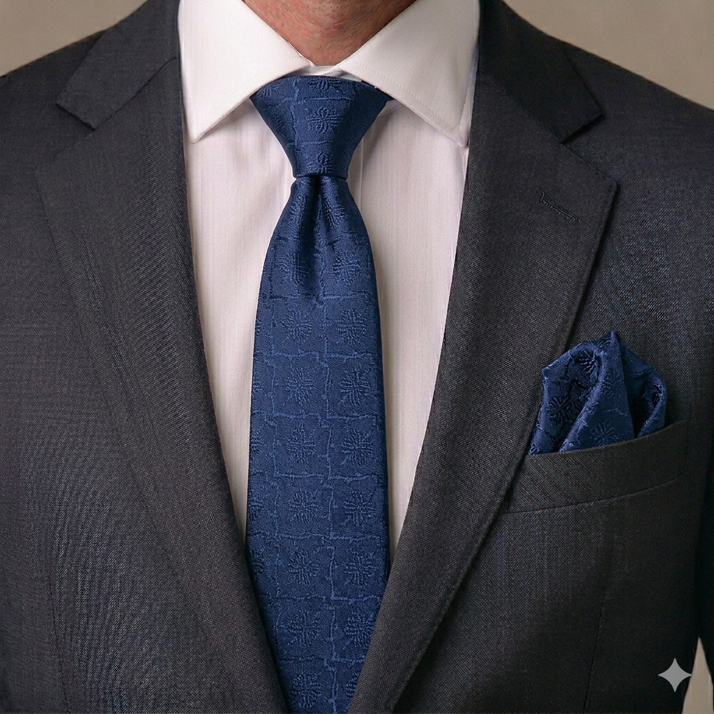 Men’s Tie & Pocket Square Set – Premium Formal Combo-TPS-045