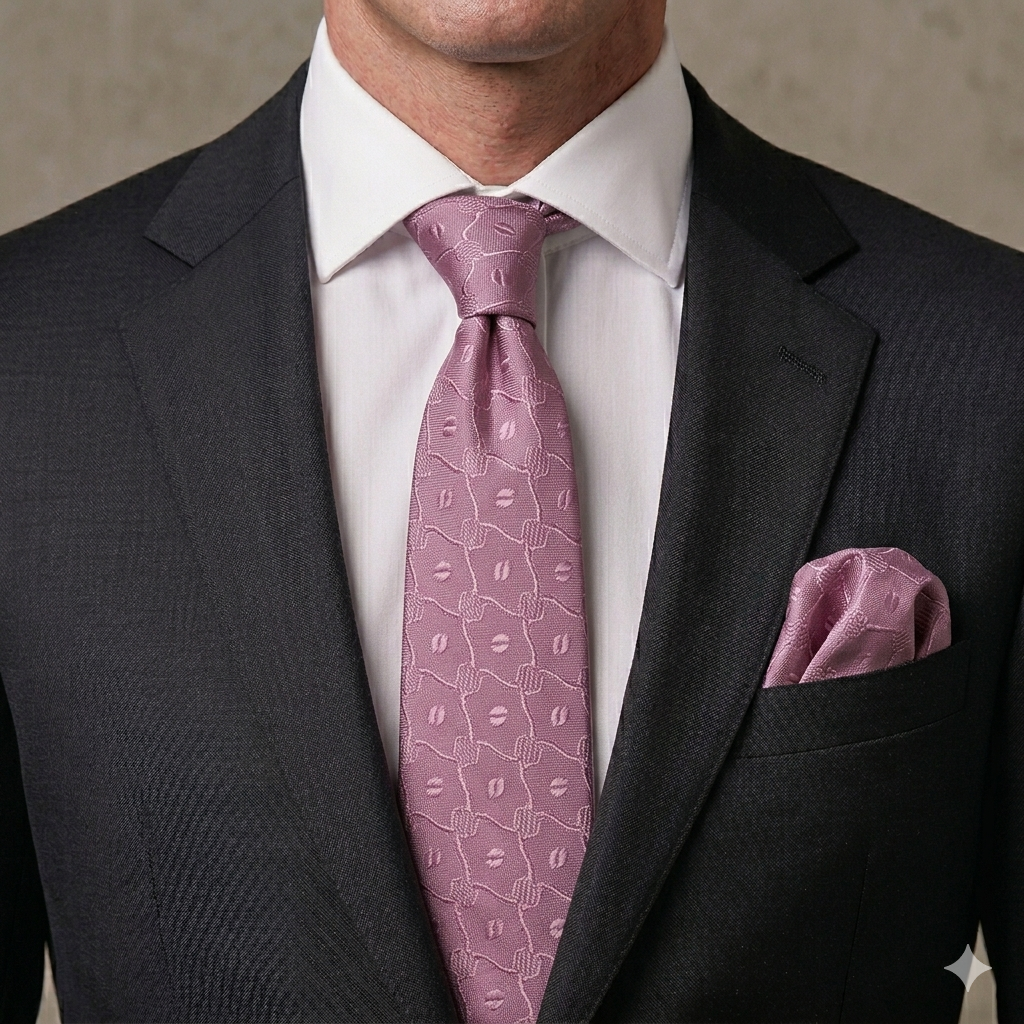 Men’s Tie & Pocket Square Set – Premium Formal Combo-TPS-042