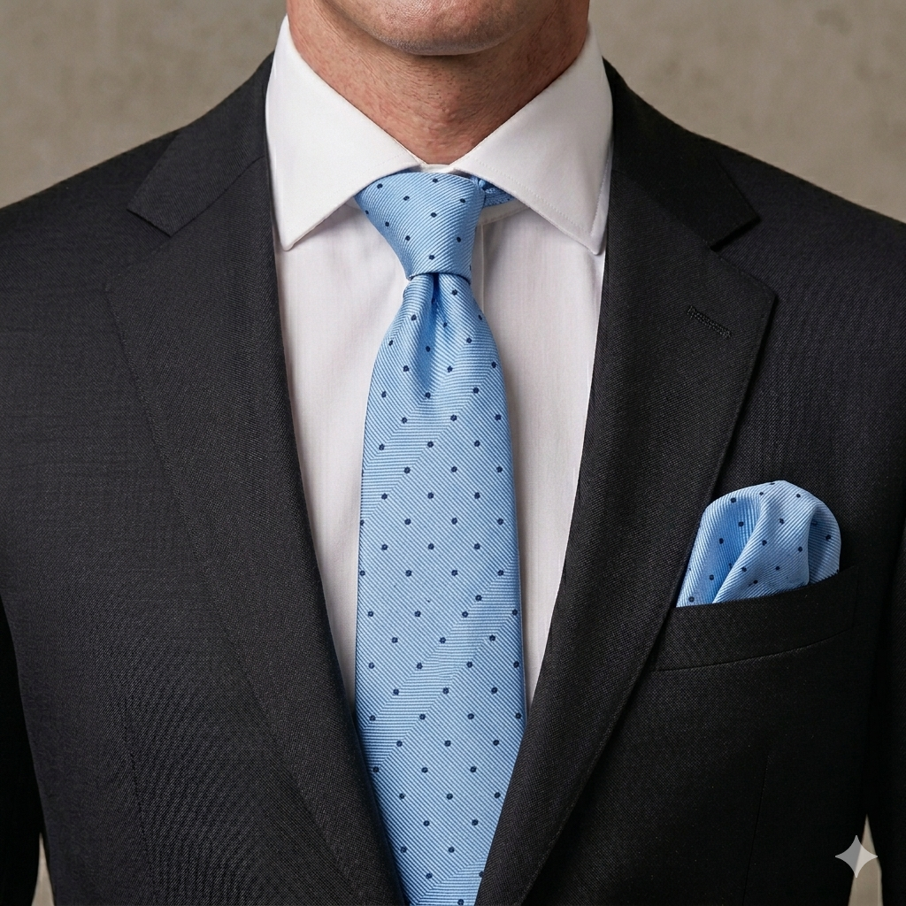 Men’s Tie & Pocket Square Set – Premium Formal Combo-TPS-043