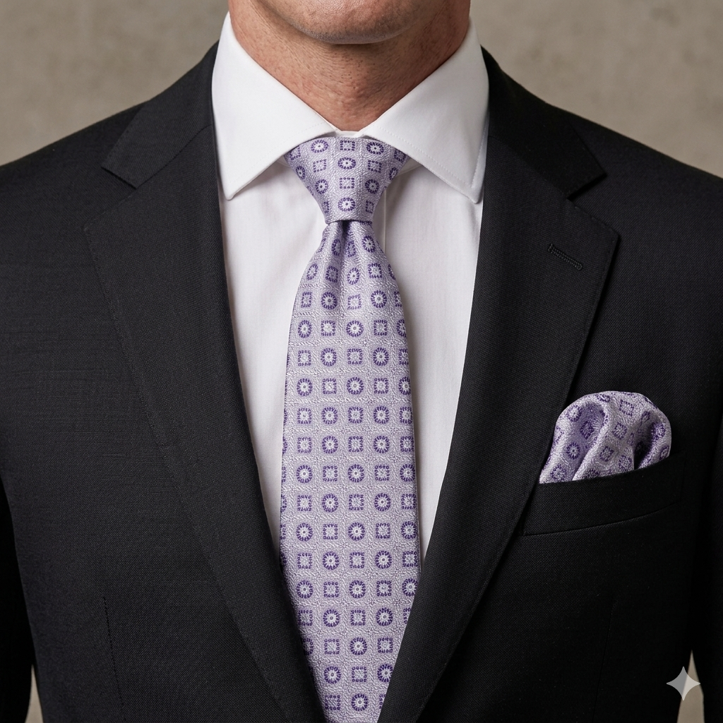 Men’s Tie & Pocket Square Set – Premium Formal Combo-TPS-046
