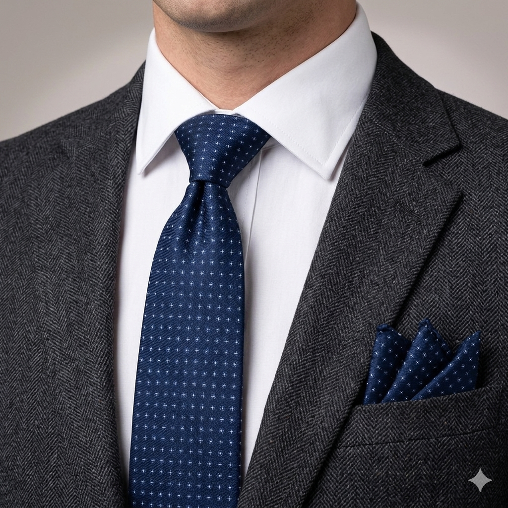Men’s Tie & Pocket Square Set – Premium Formal Combo-TPS-039