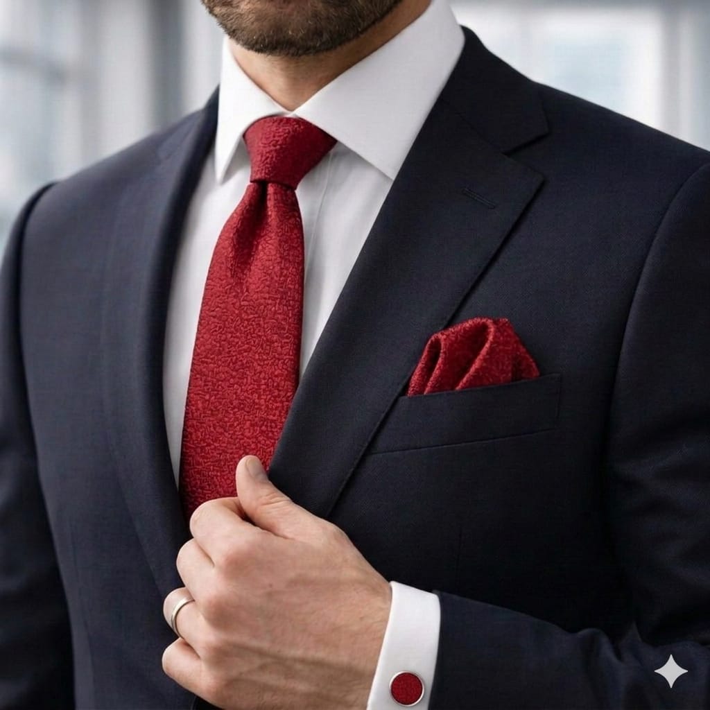 Men’s Tie, Pocket Square & Cufflinks Set – Luxury Formal Accessory ComboMen’s Tie, Pocket Square & Cufflinks Set – Luxury Formal Accessory Combo - CU-088