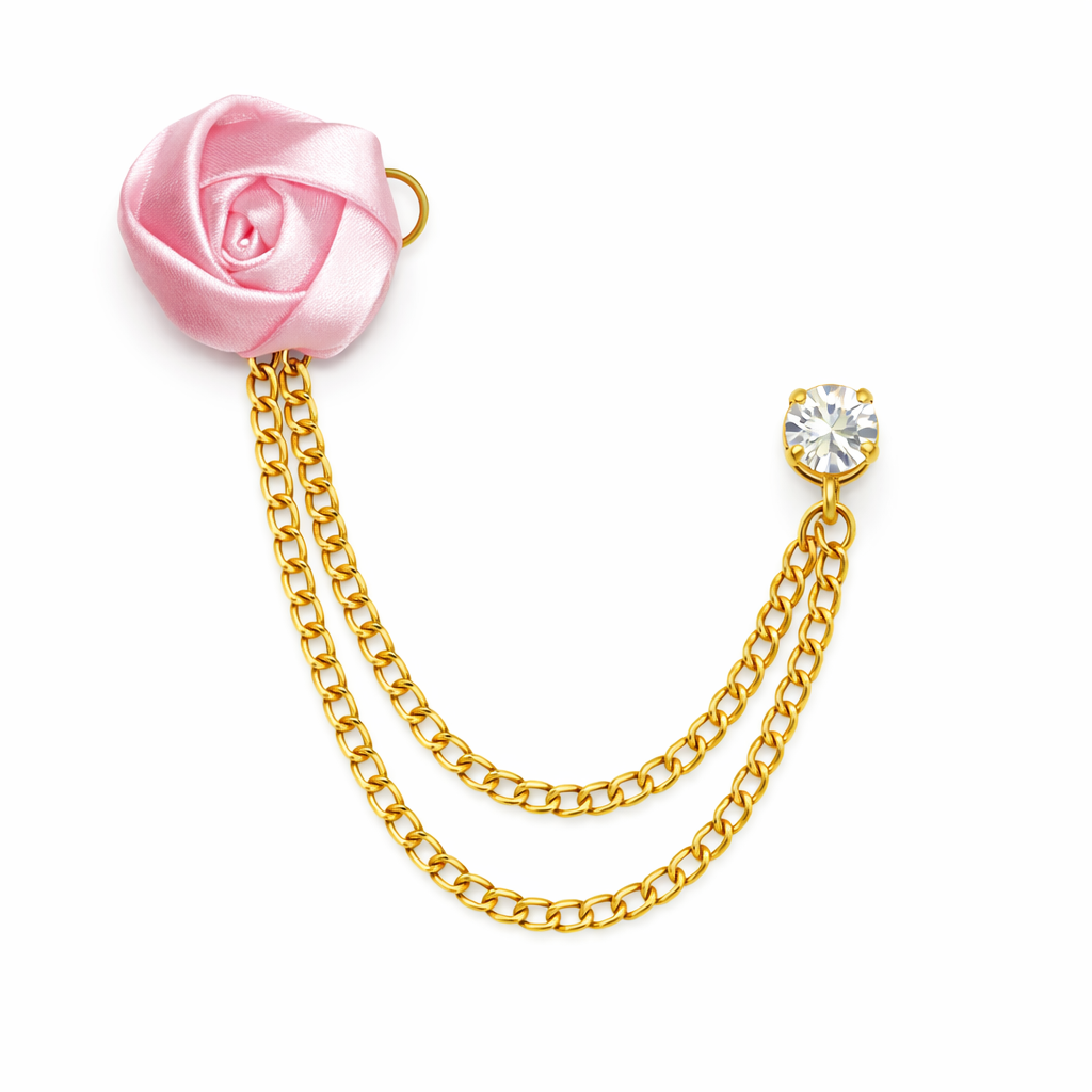 Men's Brooch Suit Pin Badge with Chains Buckle Chain Collar Lapel for Men Shirt Decoration Metal Clips Women Tuxedo Tie Hat Scarf