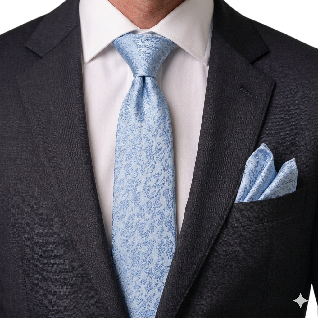 Men’s Tie & Pocket Square Set – Premium Formal Combo-TPS-053