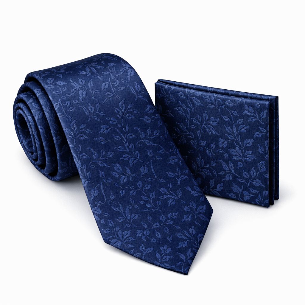Men’s Tie & Pocket Square Set – Premium Formal Combo - TS-0040