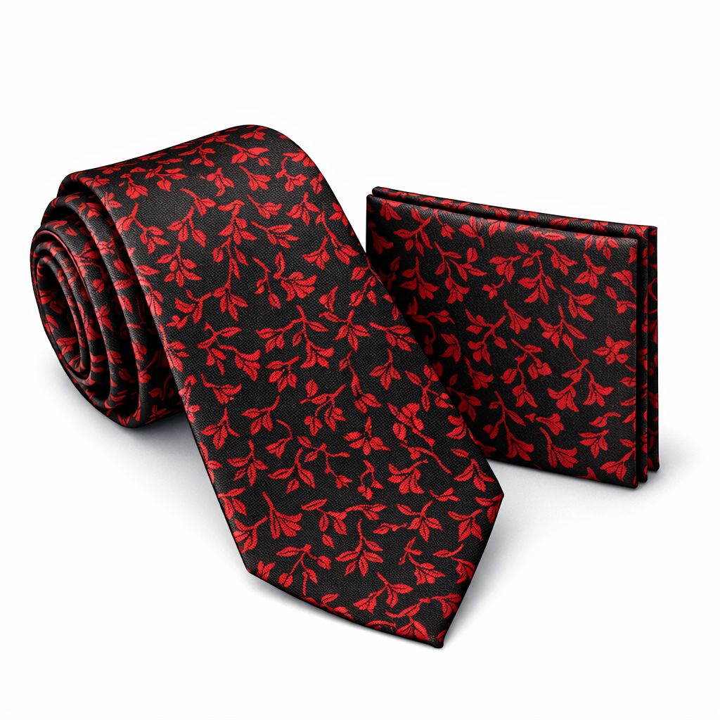 Men’s Tie & Pocket Square Set – Premium Formal Combo - TS-0041