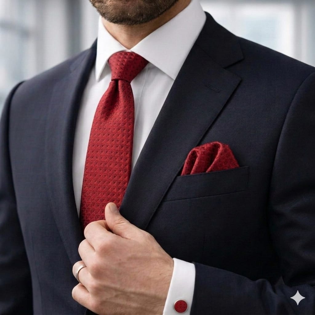 Men’s Tie, Pocket Square & Cufflinks Set – Luxury Formal Accessory ComboMen’s Tie, Pocket Square & Cufflinks Set – Luxury Formal Accessory Combo - CU-085