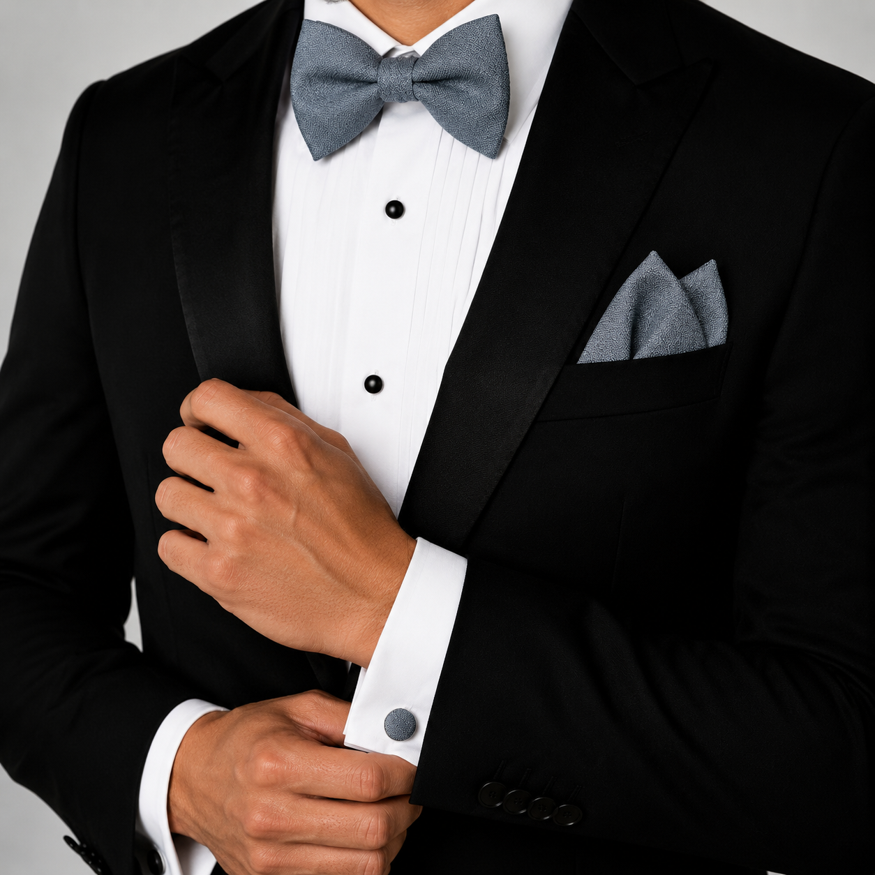 Bow Tie, Pocket Square & Cufflink The Elite 3-Piece Matching Set BPC 3004
