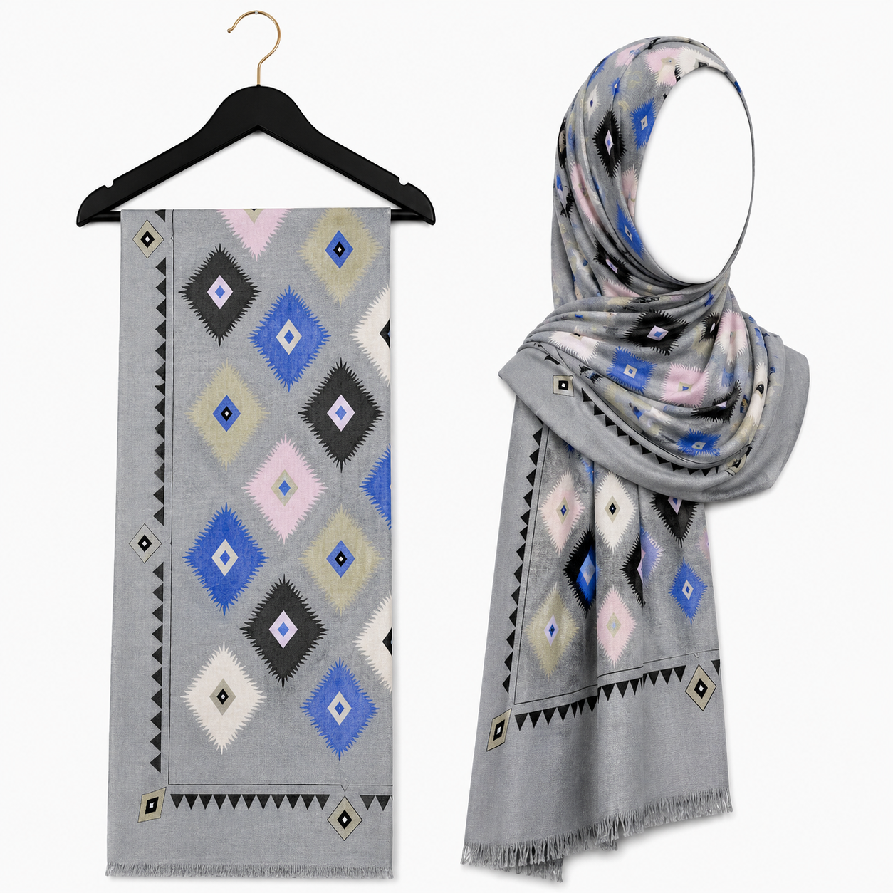 Stylengift Premium Lawn Printed Hijabs | Imported High-Quality Summer Scarf-SH-208