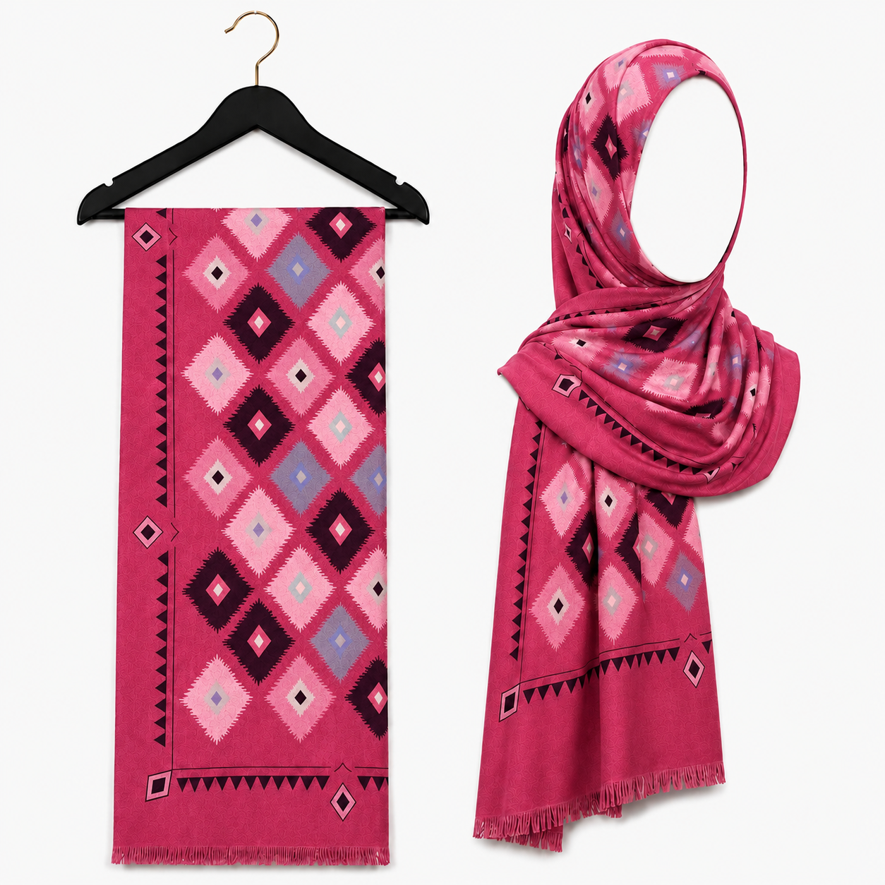 Stylengift Premium Lawn Printed Hijabs | Imported High-Quality Summer Scarf-SH-197