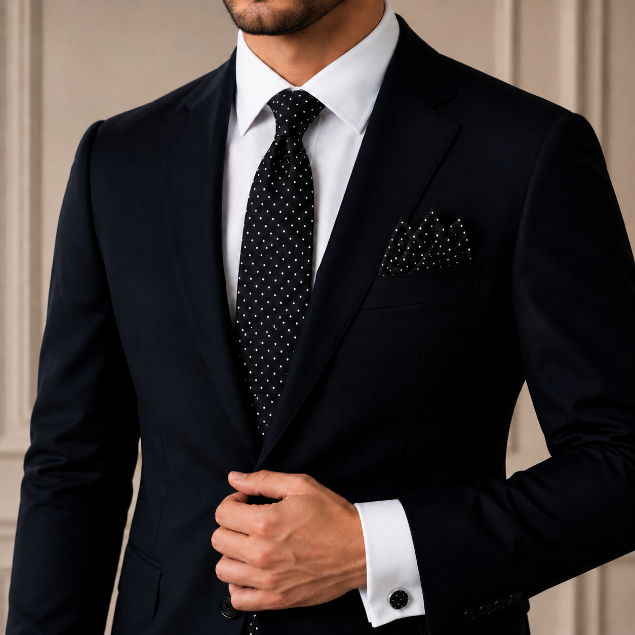 Men’s Tie, Pocket Square & Cufflinks Set – Luxury Formal Accessory Combo - CU-110
