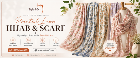 Printed Lawn Hijab & Scarf