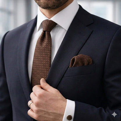 Men’s Tie, Pocket Square & Cufflinks Set – Luxury Formal Accessory ComboMen’s Tie, Pocket Square & Cufflinks Set – Luxury Formal Accessory Combo - CU-078