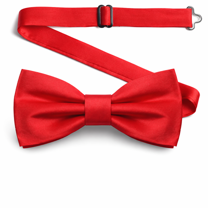 Red Men's Bow Tie Set - Elegant Formal Neckwear for Weddings