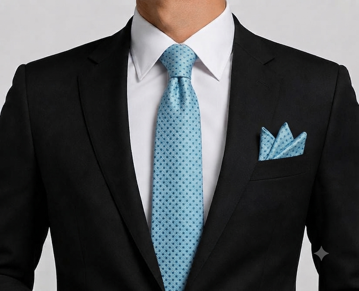 Men’s Tie & Pocket Square Set – Premium Formal Combo - TPS-106 New