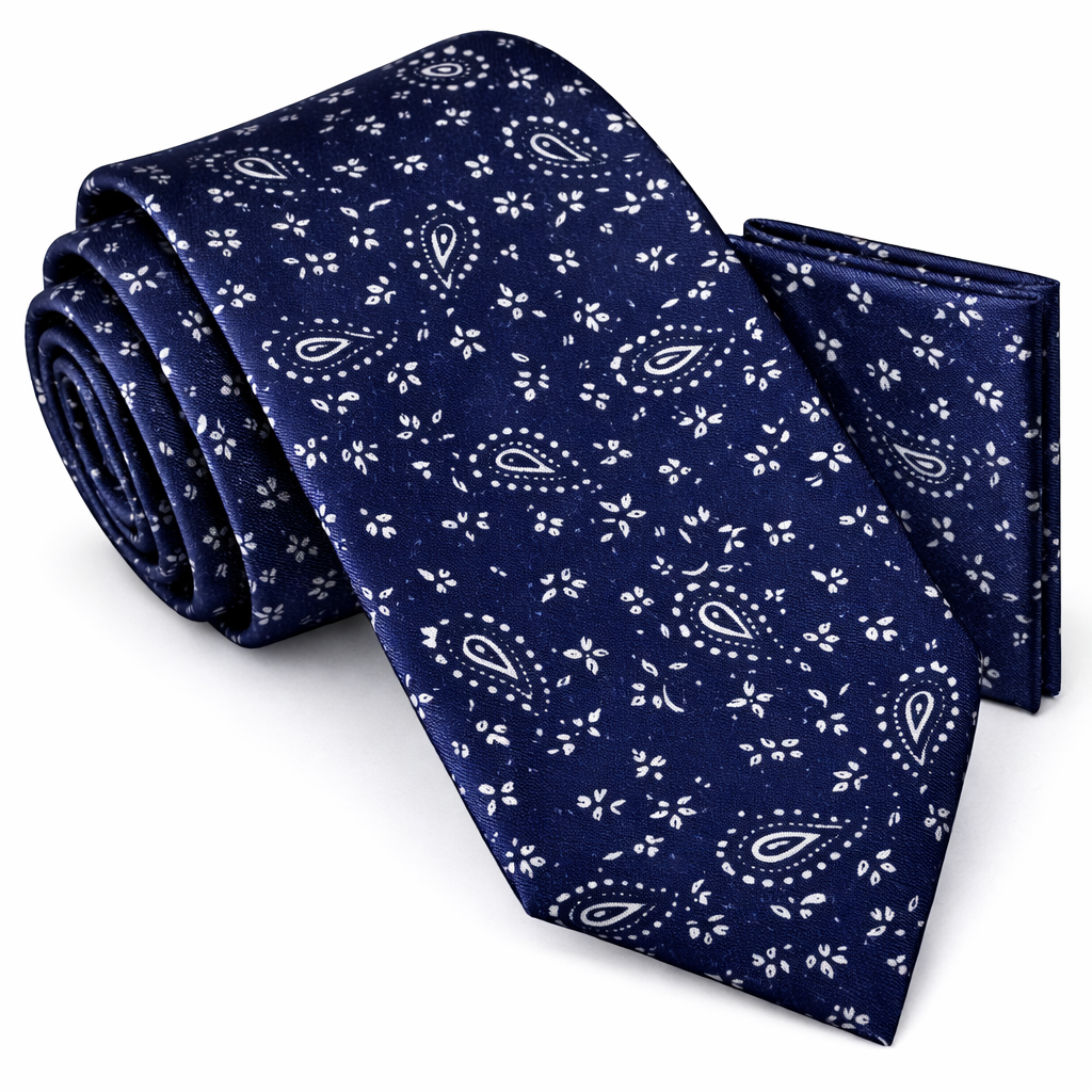 Men’s Tie & Pocket Square Set – Premium Formal Combo