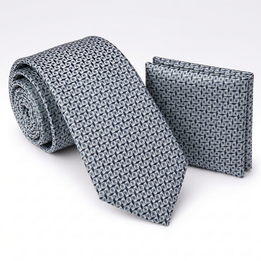 Men’s Tie & Pocket Square Set – Premium Formal Combo-TPS-052