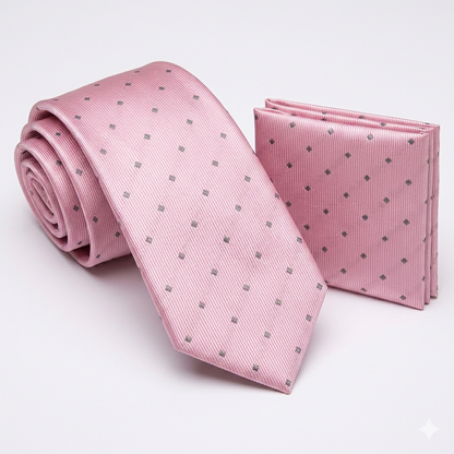 Men’s Tie & Pocket Square Set – Premium Formal Combo-TPS-036