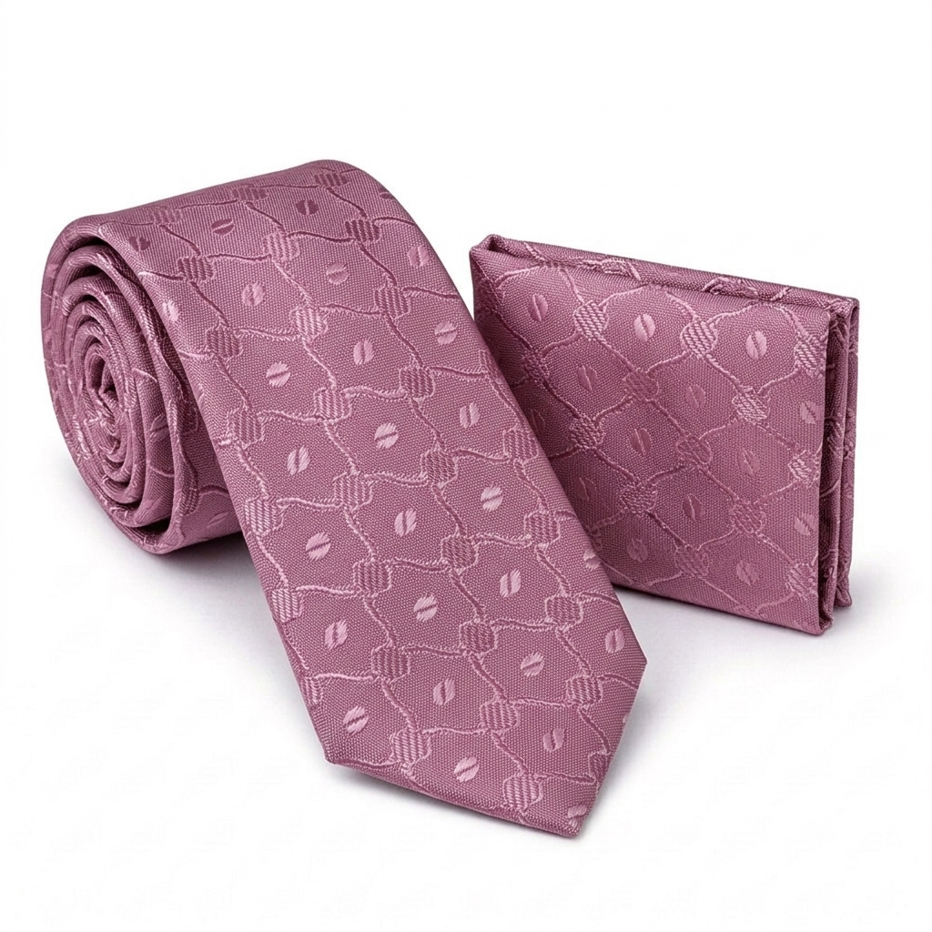 Men’s Tie & Pocket Square Set – Premium Formal Combo-TPS-042