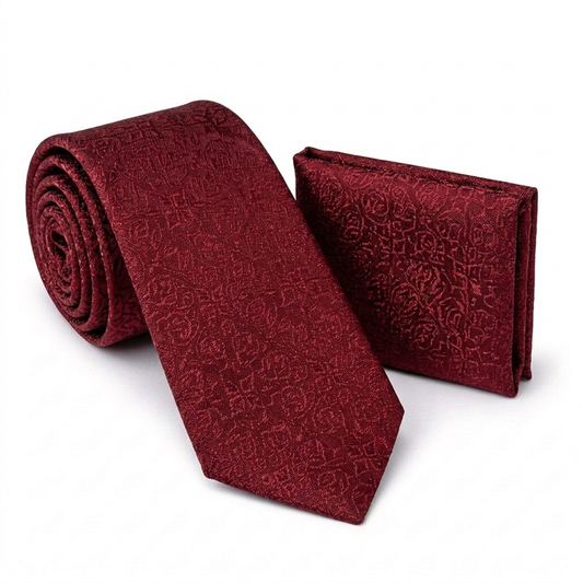 Men’s Tie & Pocket Square Set – Premium Formal Combo-TPS-044