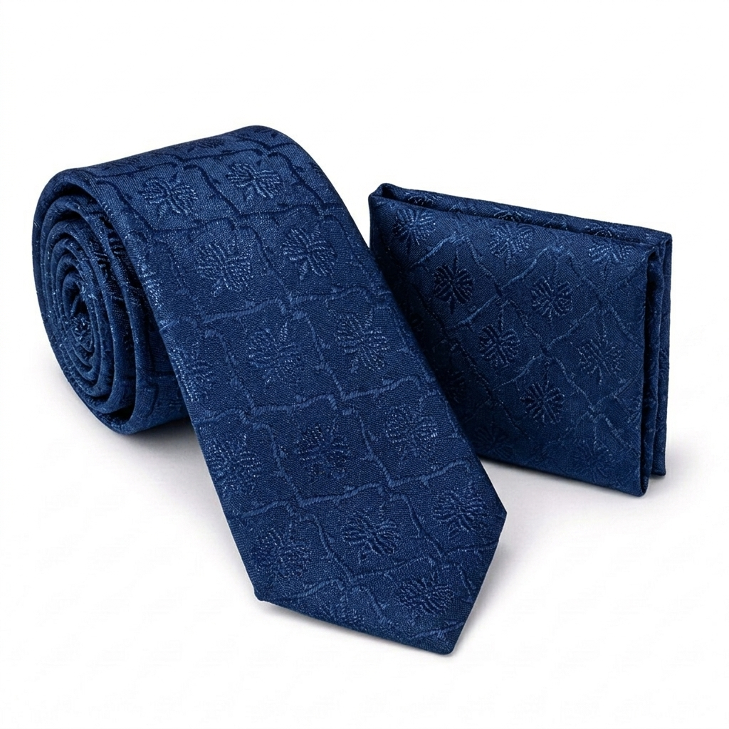 Men’s Tie & Pocket Square Set – Premium Formal Combo-TPS-045