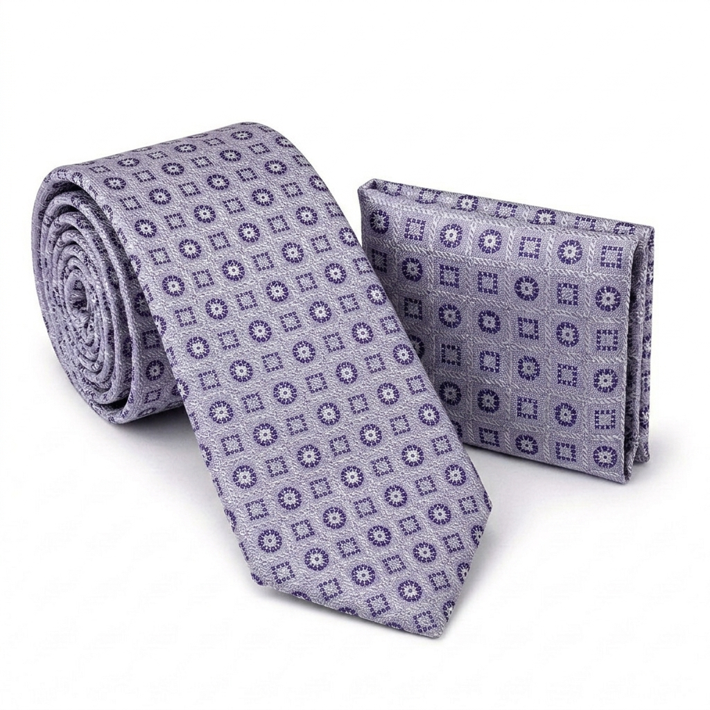 Men’s Tie & Pocket Square Set – Premium Formal Combo-TPS-046