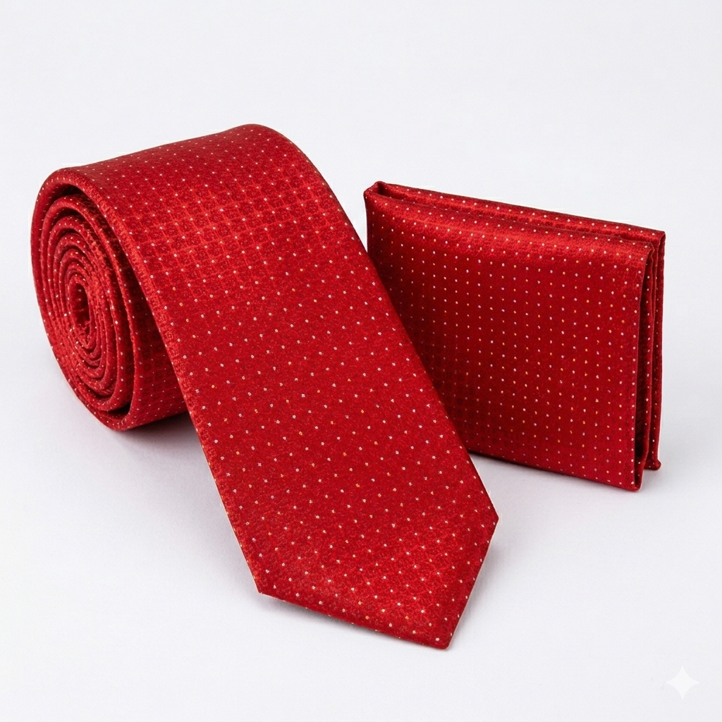 Men’s Tie & Pocket Square Set – Premium Formal Combo-TPS-037