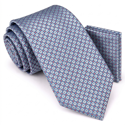 Men’s Tie & Pocket Square Set – Premium Formal Combo-TPS-048