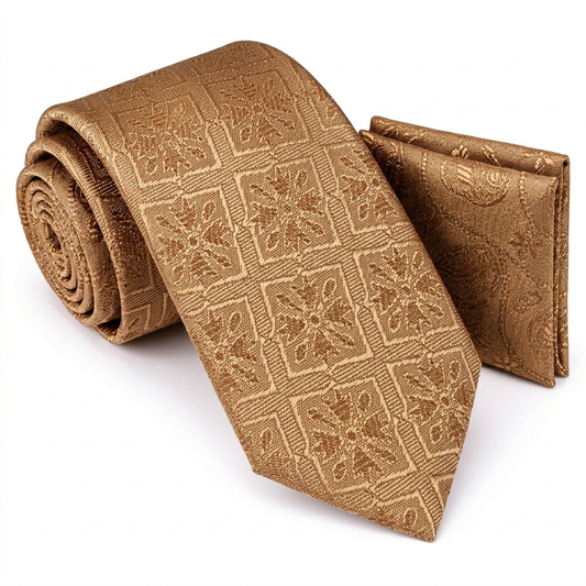 Men’s Tie & Pocket Square Set – Premium Formal Combo-TPS-049