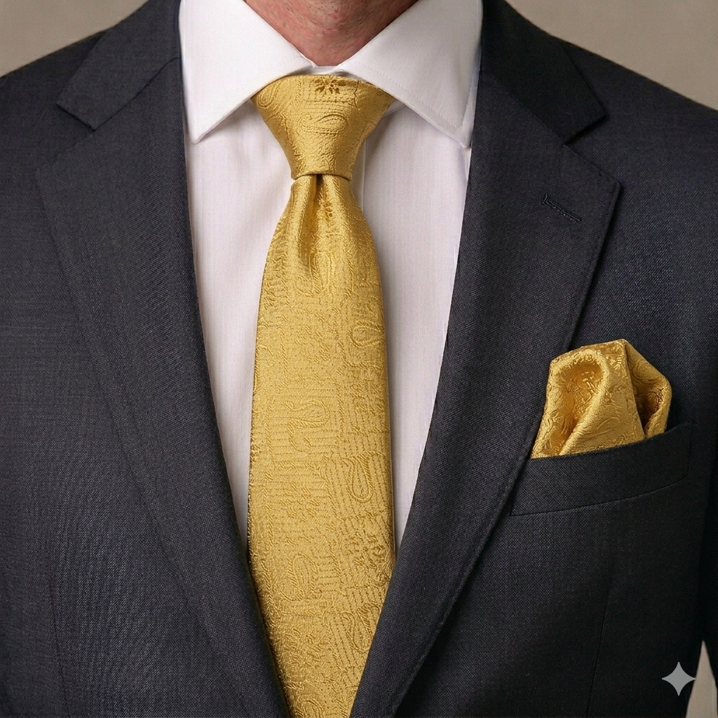 Men’s Tie & Pocket Square Set – Premium Formal Combo-TPS-047