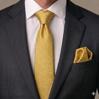 Men’s Tie & Pocket Square Set – Premium Formal Combo-TPS-047