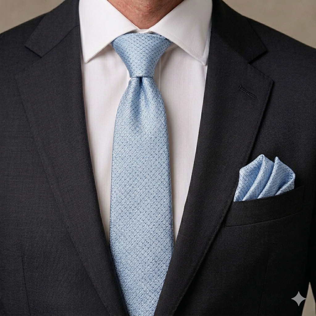 Men’s Tie & Pocket Square Set – Premium Formal Combo-TPS-051