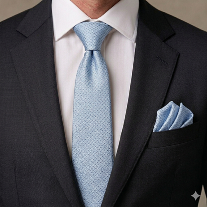 Men’s Tie & Pocket Square Set – Premium Formal Combo-TPS-051