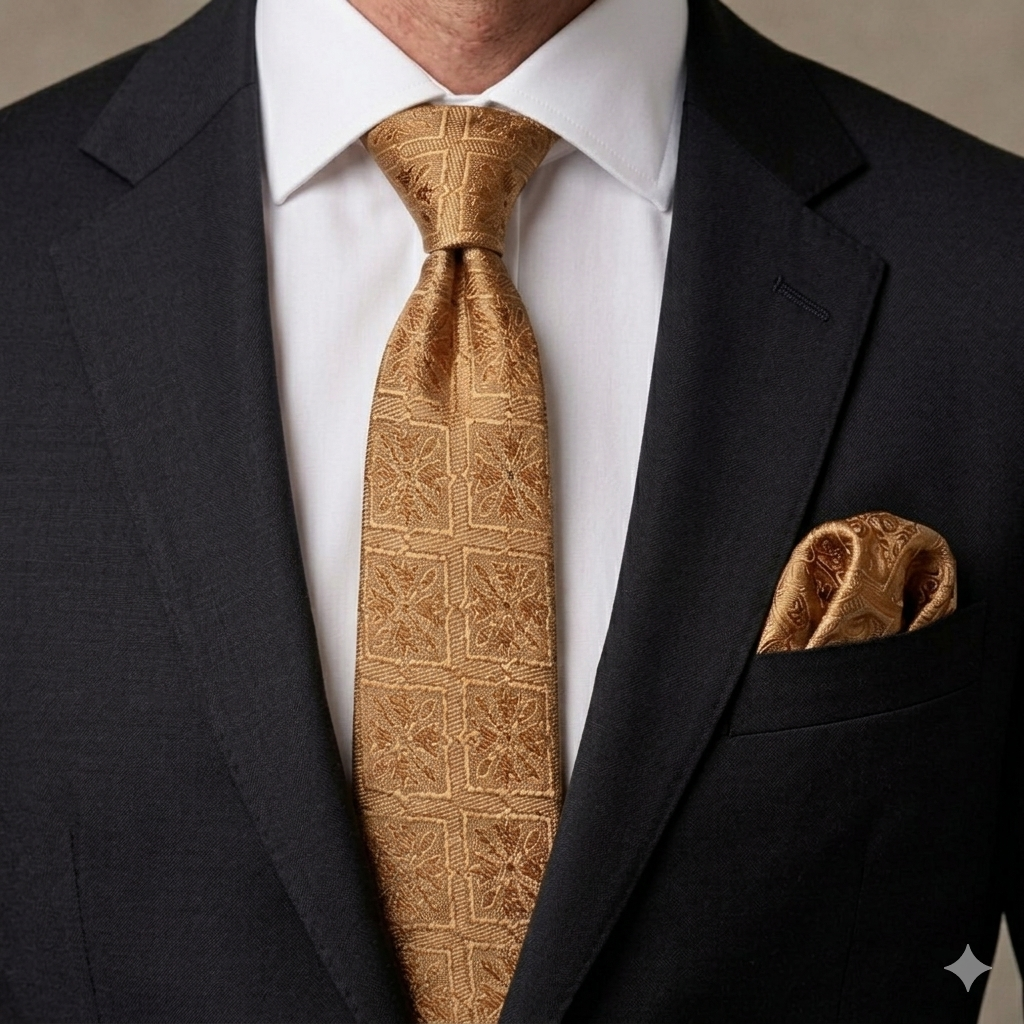 Men’s Tie & Pocket Square Set – Premium Formal Combo-TPS-049
