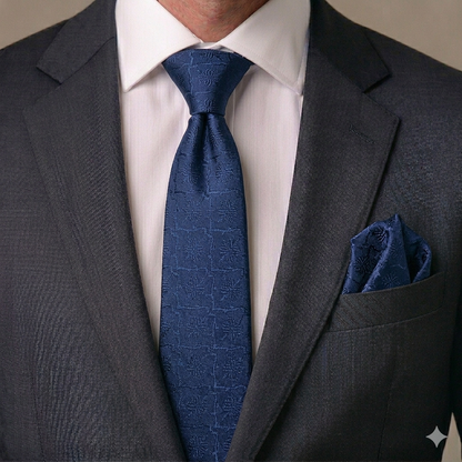 Men’s Tie & Pocket Square Set – Premium Formal Combo-TPS-045