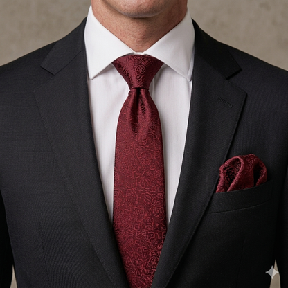 Men’s Tie & Pocket Square Set – Premium Formal Combo-TPS-044