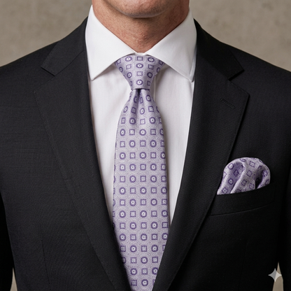 Men’s Tie & Pocket Square Set – Premium Formal Combo-TPS-046