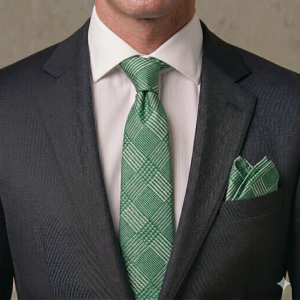 Men’s Tie & Pocket Square Set – Premium Formal Combo-TPS-040