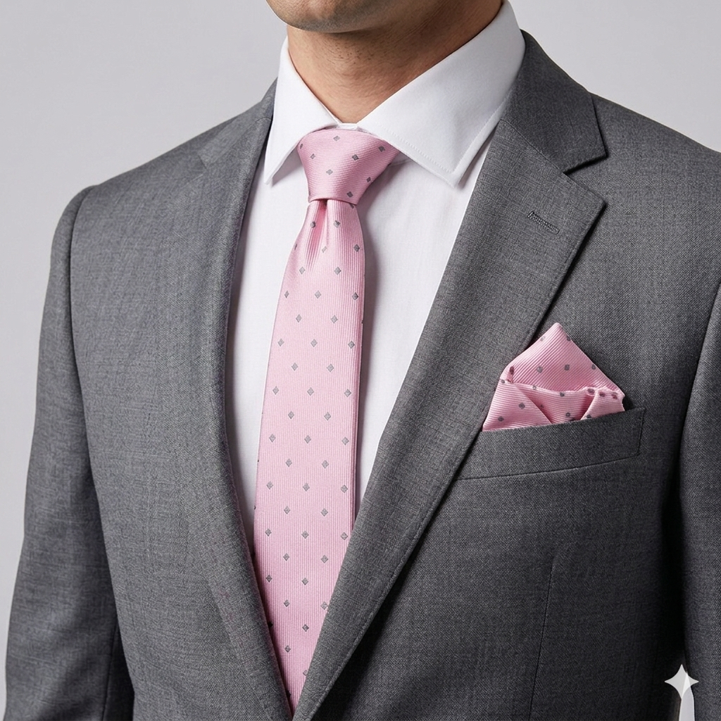 Men’s Tie & Pocket Square Set – Premium Formal Combo-TPS-036