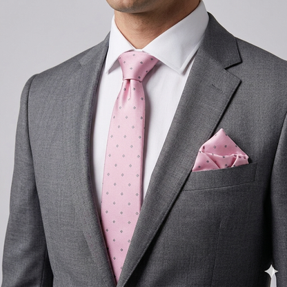 Men’s Tie & Pocket Square Set – Premium Formal Combo-TPS-036