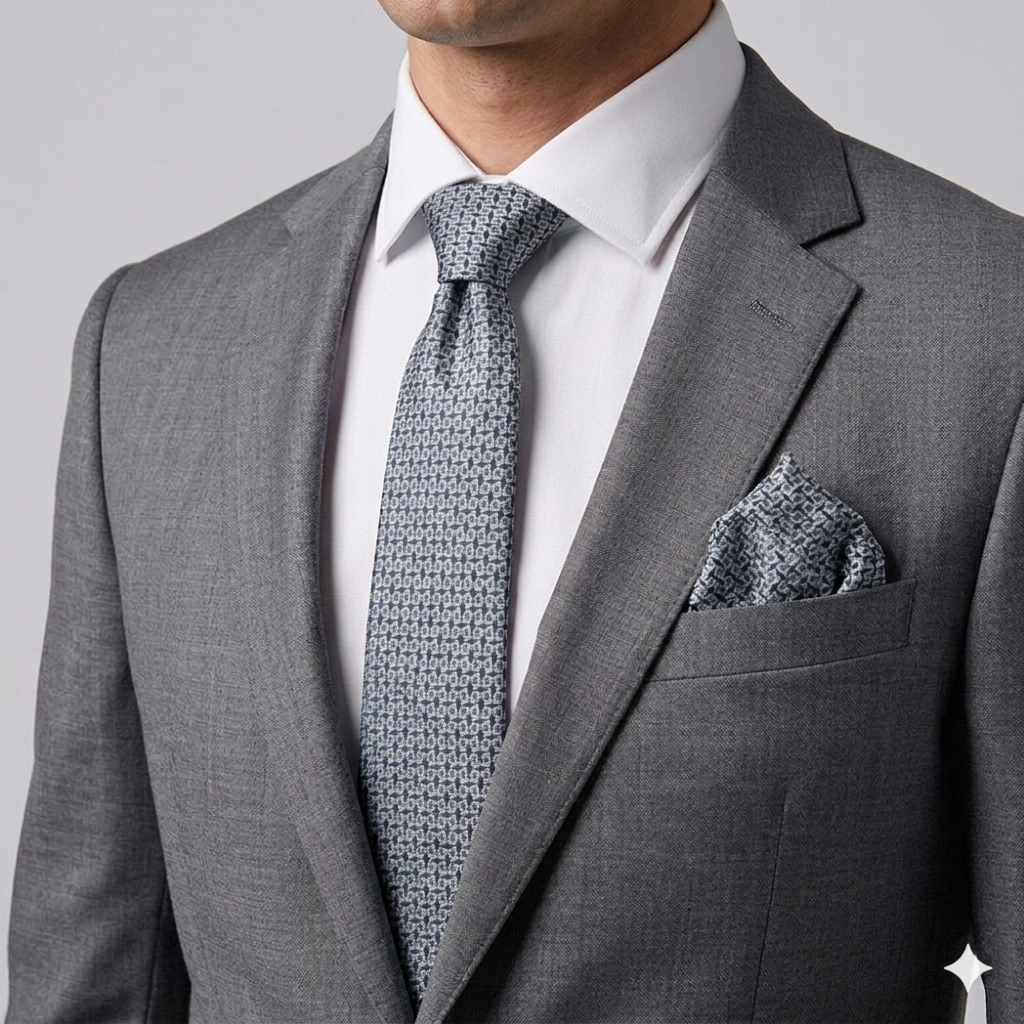 Men’s Tie & Pocket Square Set – Premium Formal Combo-TPS-052