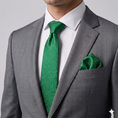 Men’s Tie & Pocket Square Set – Premium Formal Combo - TPS-31
