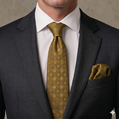 Men’s Tie & Pocket Square Set – Premium Formal Combo - TPS-30