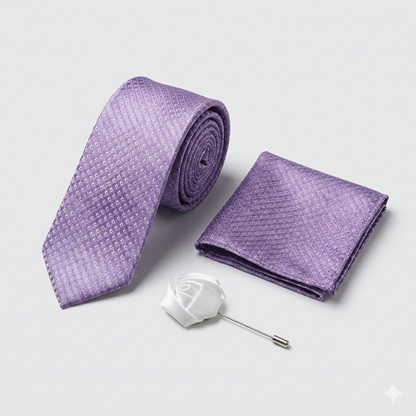 The Executive Suite: Men’s Tie, Brooch & Cufflinks Set – Elite Formal Combo-BR-123