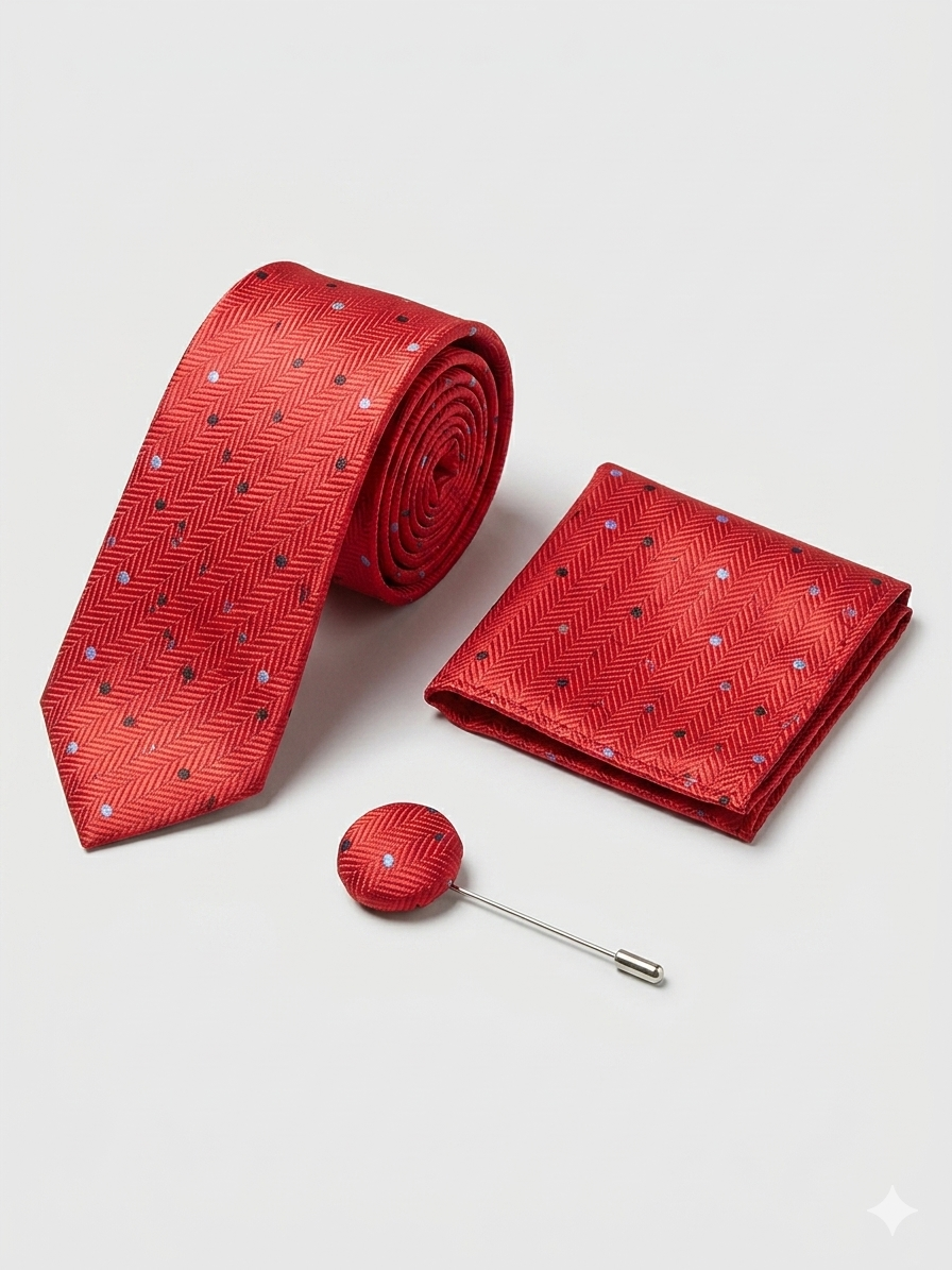 The Executive Suite: Men’s Tie, Brooch & Cufflinks Set – Elite Formal Combo-BR-124