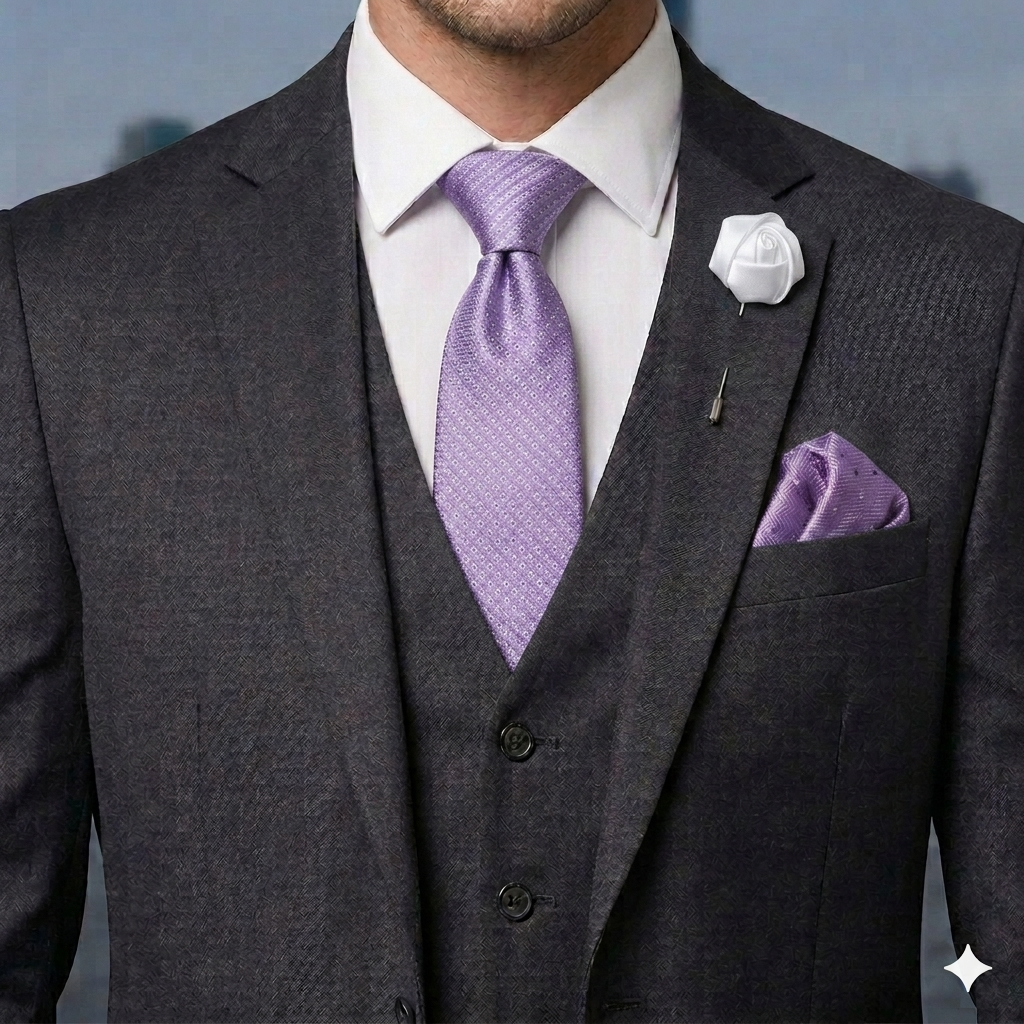 The Executive Suite: Men’s Tie, Brooch & Cufflinks Set – Elite Formal Combo-BR-123
