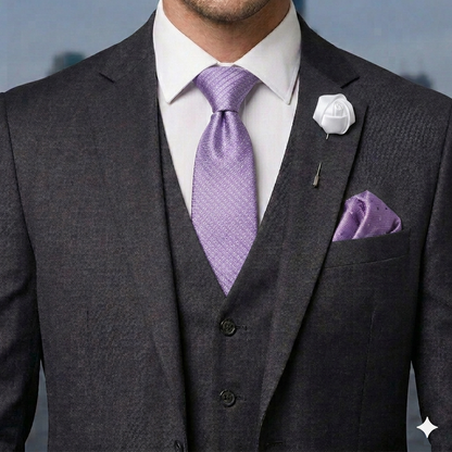 The Executive Suite: Men’s Tie, Brooch & Cufflinks Set – Elite Formal Combo-BR-123
