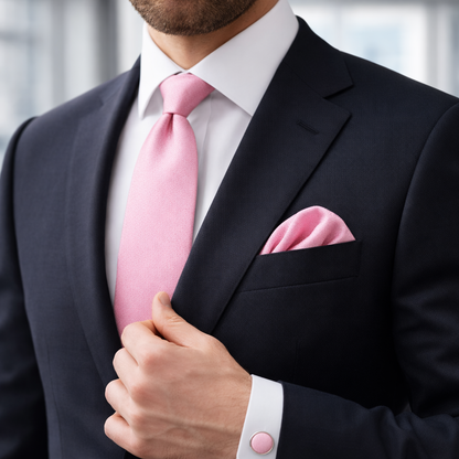 Men’s Tie, Pocket Square & Cufflinks Set – Luxury Formal Accessory Combo