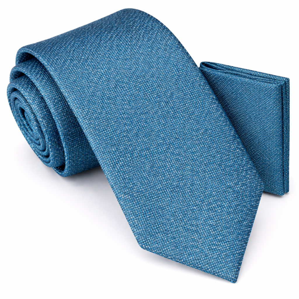 Men’s Tie & Pocket Square Set – Premium Formal Combo