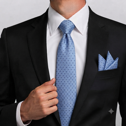 Men’s Tie & Pocket Square Set – Premium Formal Combo - TPS-102 New